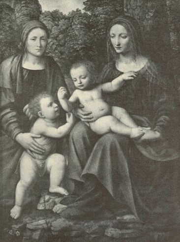 MADONNA, SZ. ERZSBET S GYERMEKEIK BERNARDINO LUINI FESTMNYE SZPMVSZETI MZEUM