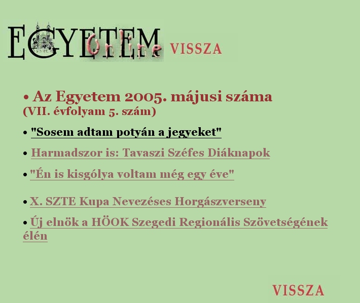 Egyetem, 2005-10-04