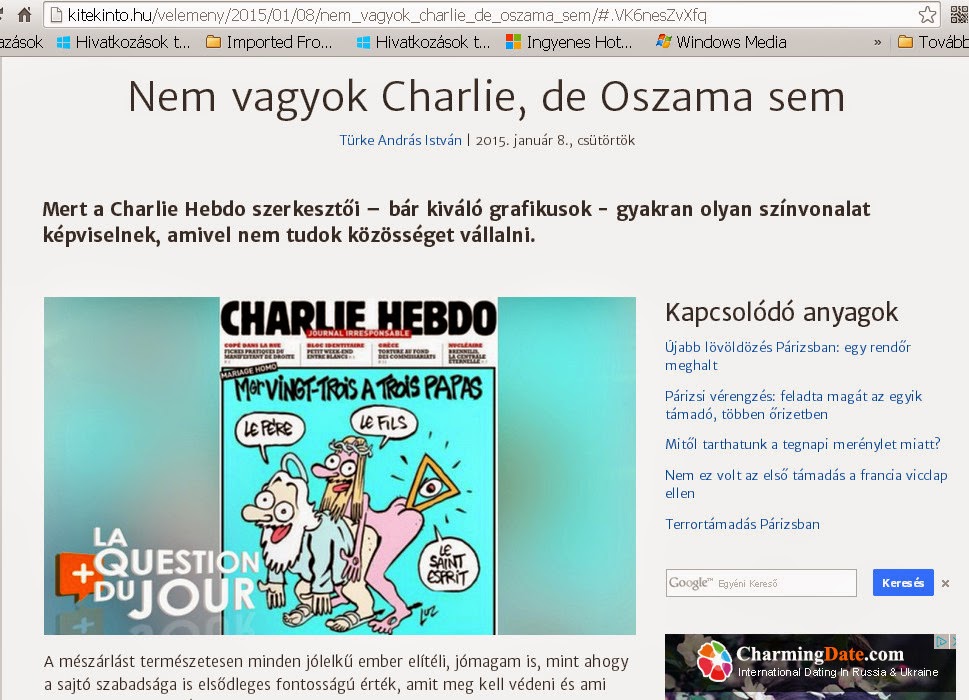 A Charlie Hebdo incidens és a keselyük