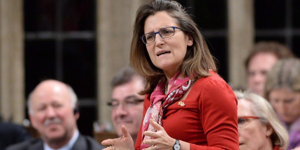 Chrystia Freeland, Kanada külügyminisztere.