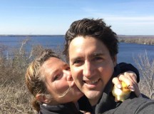 Justin Trudeau feleségével, Sophie Grégoire-ral.