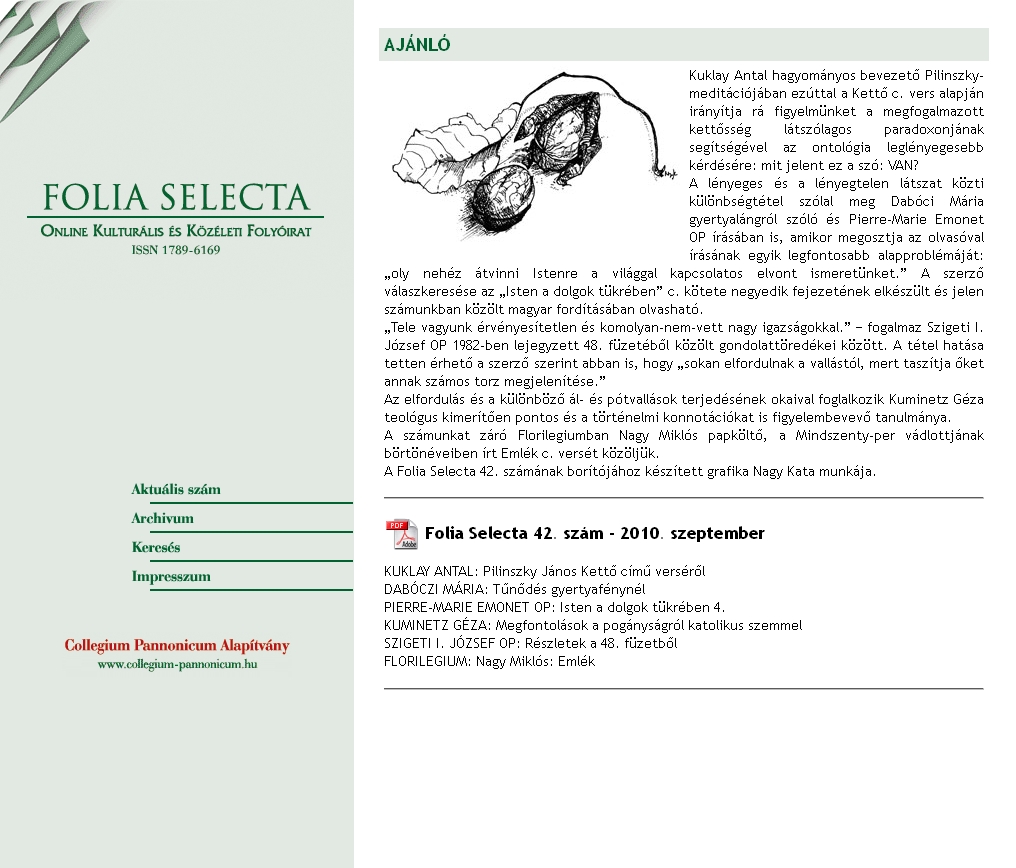 Folia Selecta 2011.06.08.